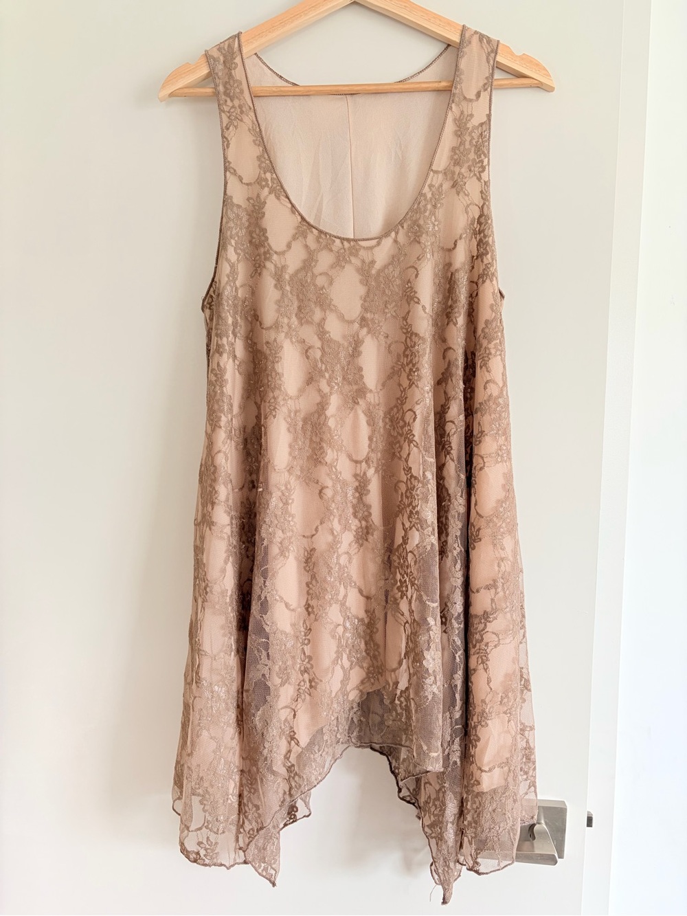 🧚🏼 Y2K Fairycore Whimsigoth Lace Boho Fairy Grunge Dress Vintage Handkerchief
